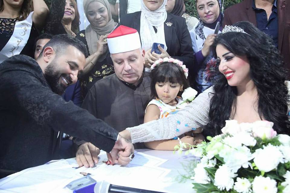 لقطات من حفل زفاف الفنانة سمية الخشاب و المطرب احمد سعد